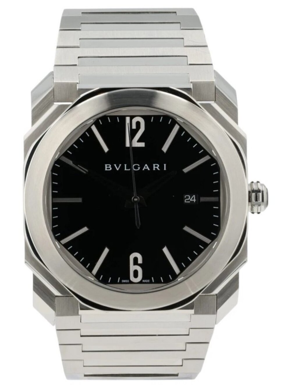 Bvlgari Octo Black Dial Stainless Steel 41mm Automatic Movement Mens Watch